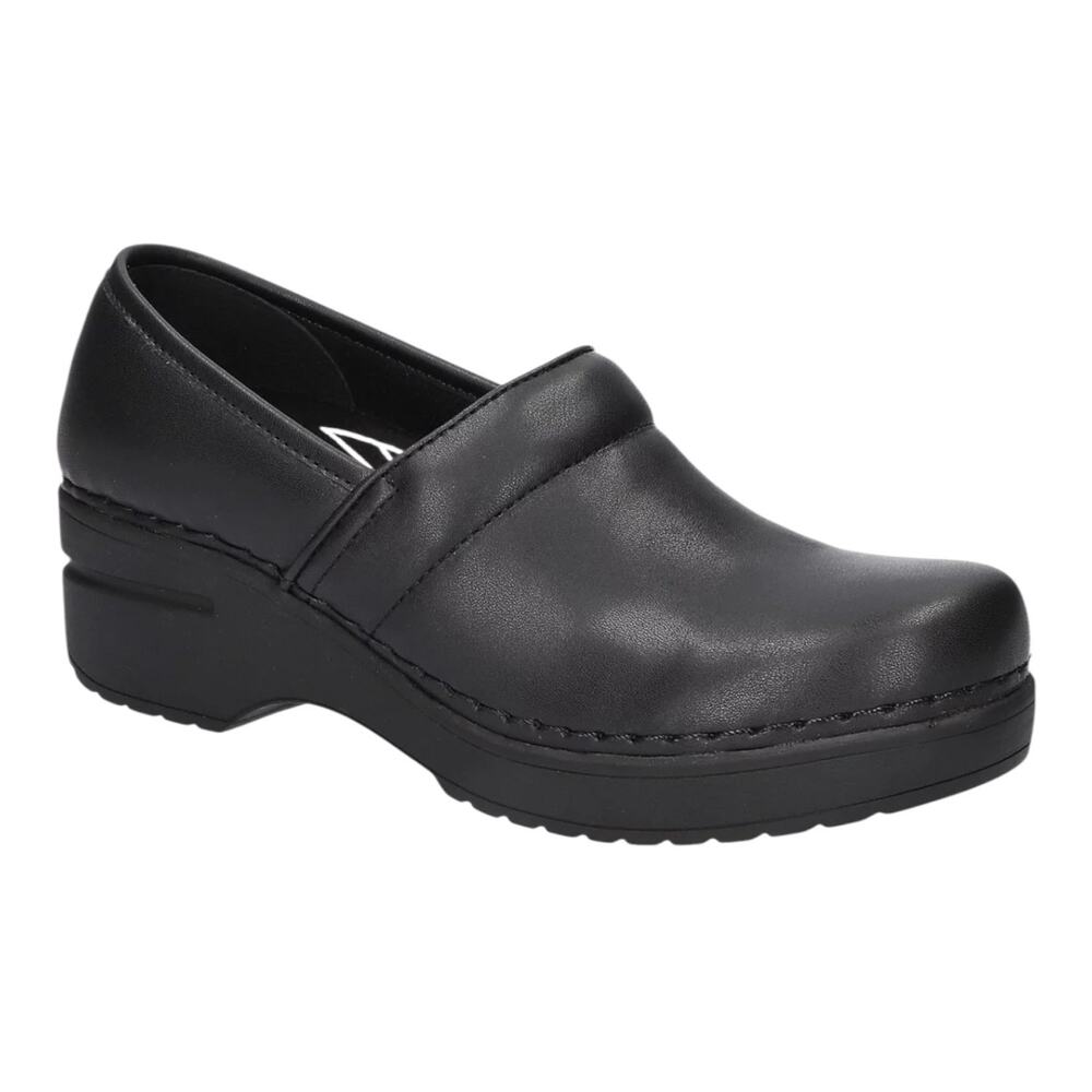 Easy Works by Easy Street Women's Lead Slip Resistant Clogs Black Size 8 1/2